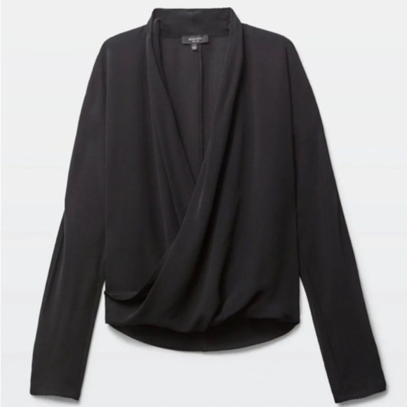 Babaton Tops - Aritzia Babaton  Jakob 100% Silk Black Blouse in Size XXS